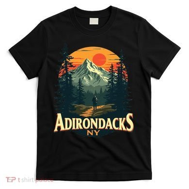 Adirondacks Ny Hiking Mountains Nature Lovers Design T-Shirt