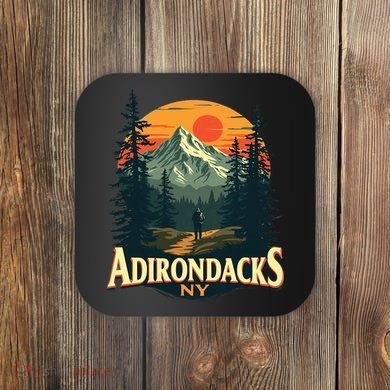 Adirondacks Ny Hiking Mountains Nature Lovers Design Coaster
