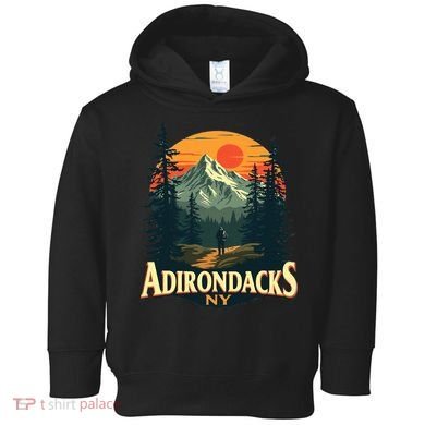 Adirondacks Ny Hiking Mountains Nature Lovers Design Toddler Hoodie