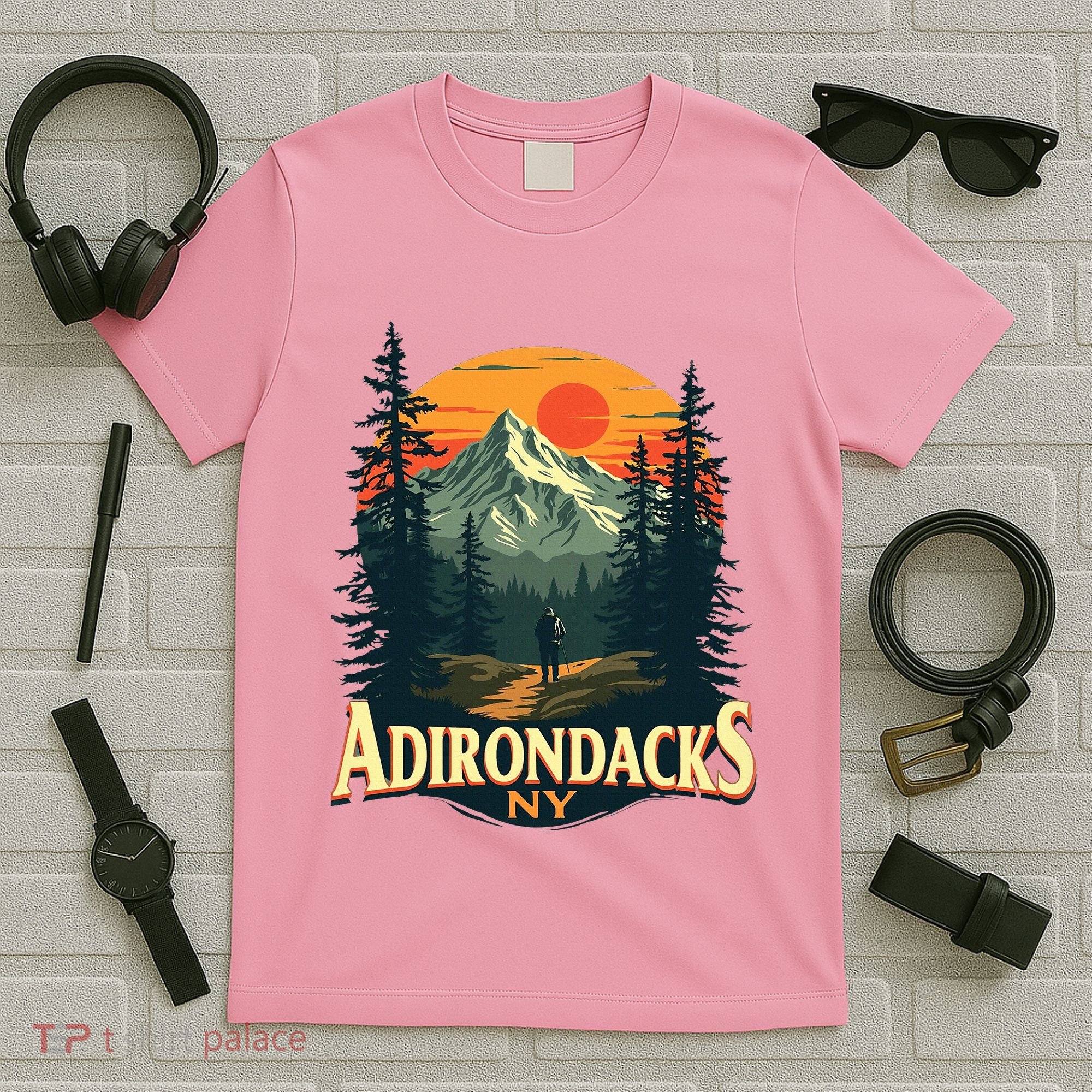 Adirondacks Ny Hiking Mountains Nature Lovers T-Shirt