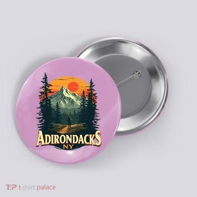 Adirondacks Ny Hiking Mountains Nature Lovers Button