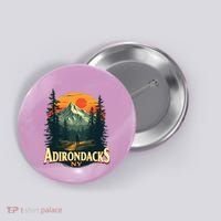 Adirondacks Ny Hiking Mountains Nature Lovers Button thumb 0