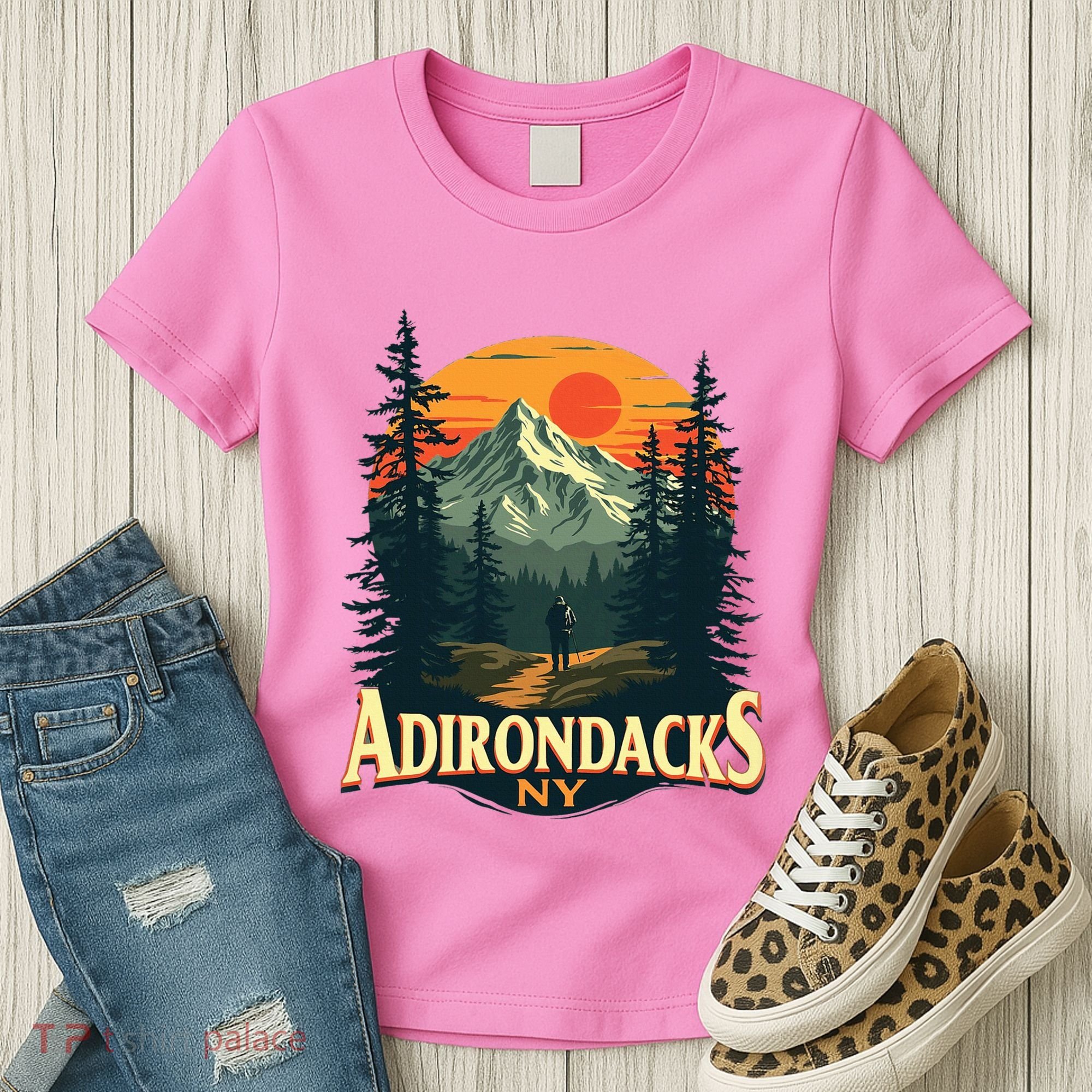 Adirondacks Ny Hiking Mountains Nature Lovers Women's T-Shirt