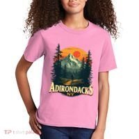 Adirondacks Ny Hiking Mountains Nature Lovers Kids T-Shirt thumb 2