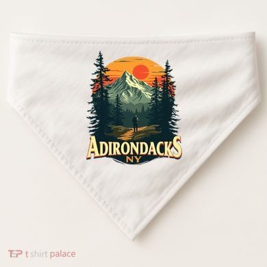 Adirondacks Ny Hiking Mountains Nature Lovers USA-Made Doggie Bandana