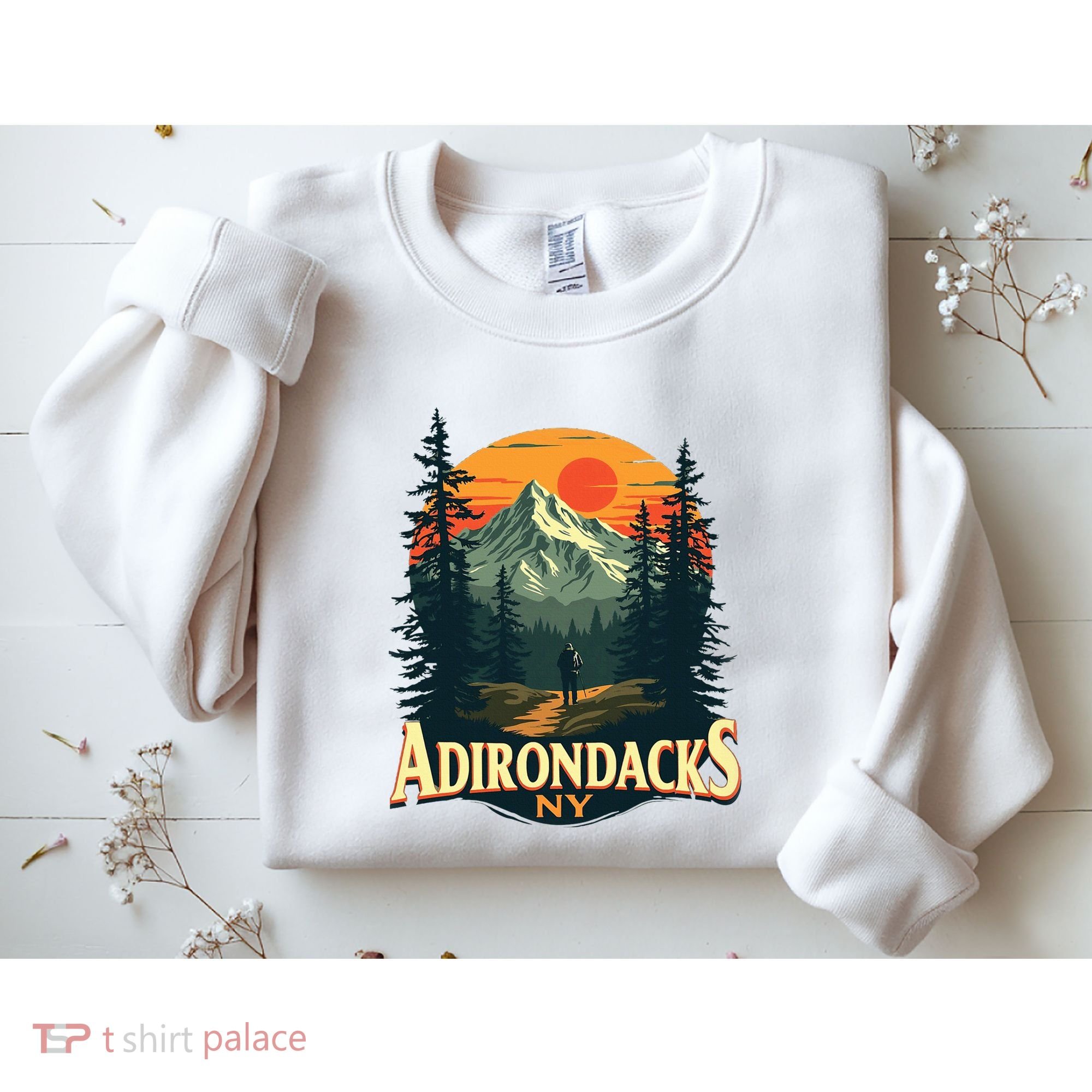Adirondacks Ny Hiking Mountains Nature Lovers Sweatshirt