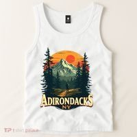 Adirondacks Ny Hiking Mountains Nature Lovers Tank Top thumb 2