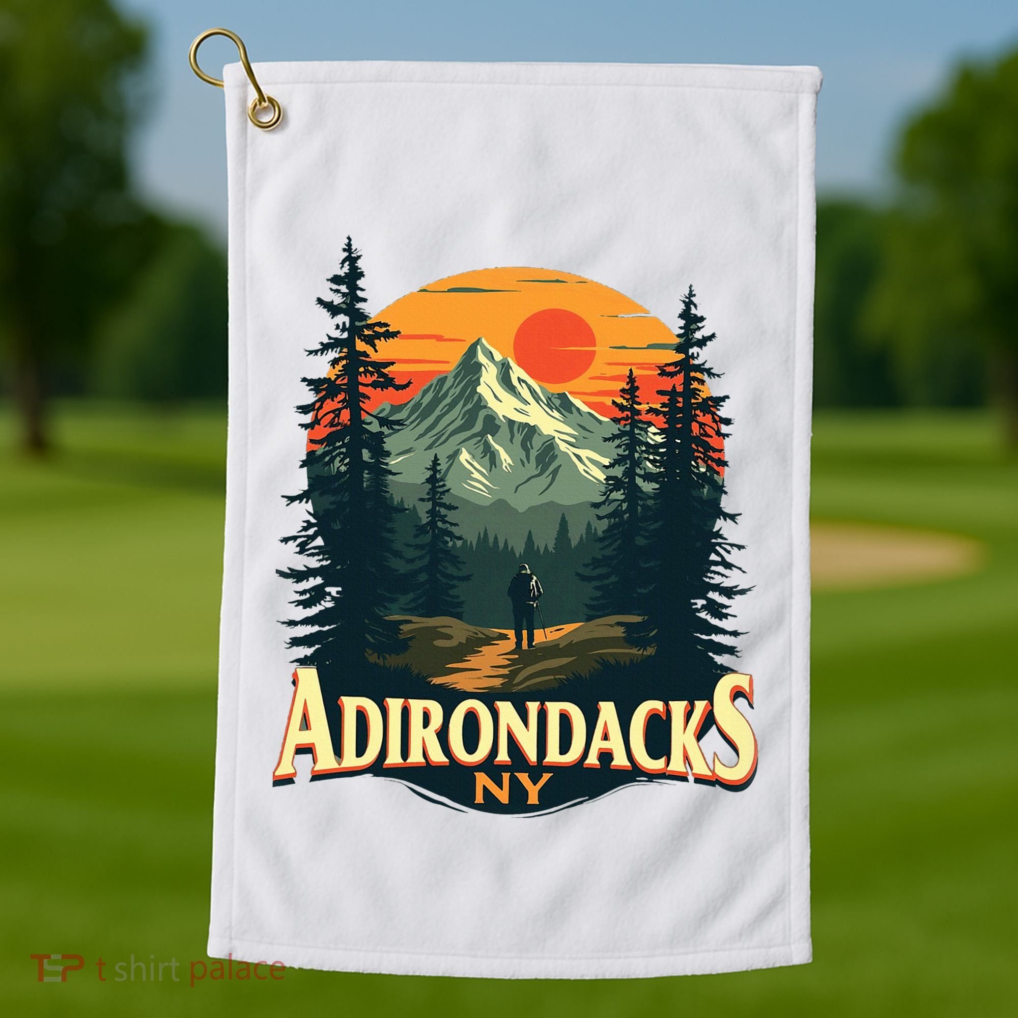 Adirondacks Ny Hiking Mountains Nature Lovers Golf Towel
