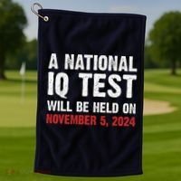 A National Iq Test Will Be Held On Nov 52024 Golf Towel thumb 1