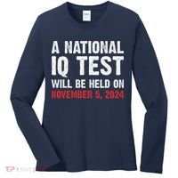 A National Iq Test Will Be Held On Nov 52024 Women's Long Sleeve Shirt thumb 0