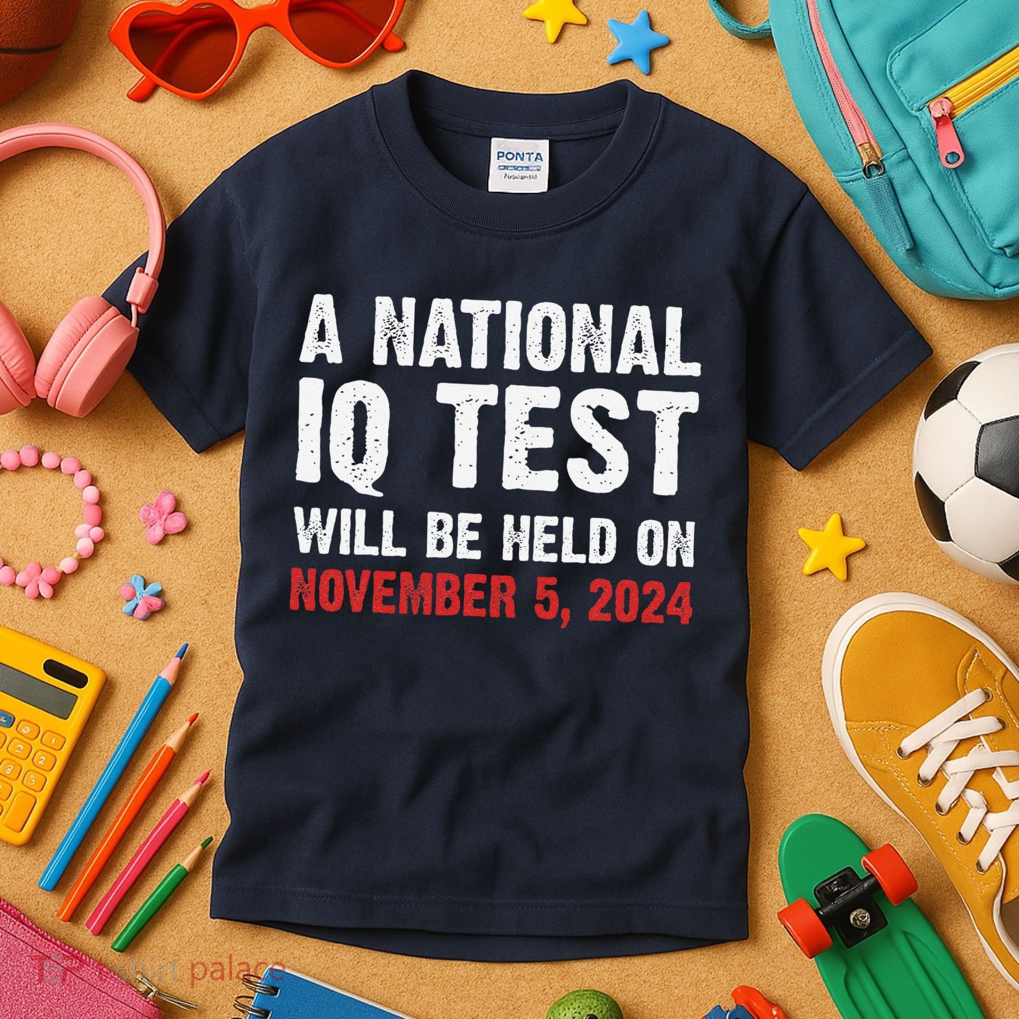 A National Iq Test Will Be Held On Nov 52024 Kids T-Shirt