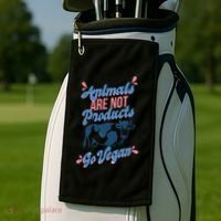 Animals Are Not Products Golf Towel thumb 2