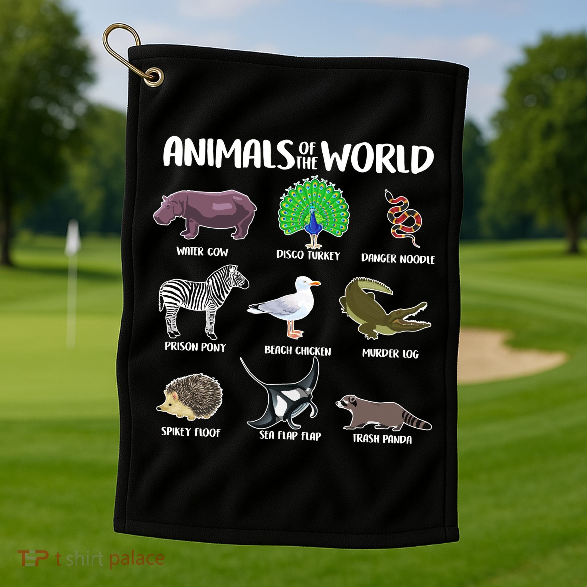 Animals Of The World Golf Towel