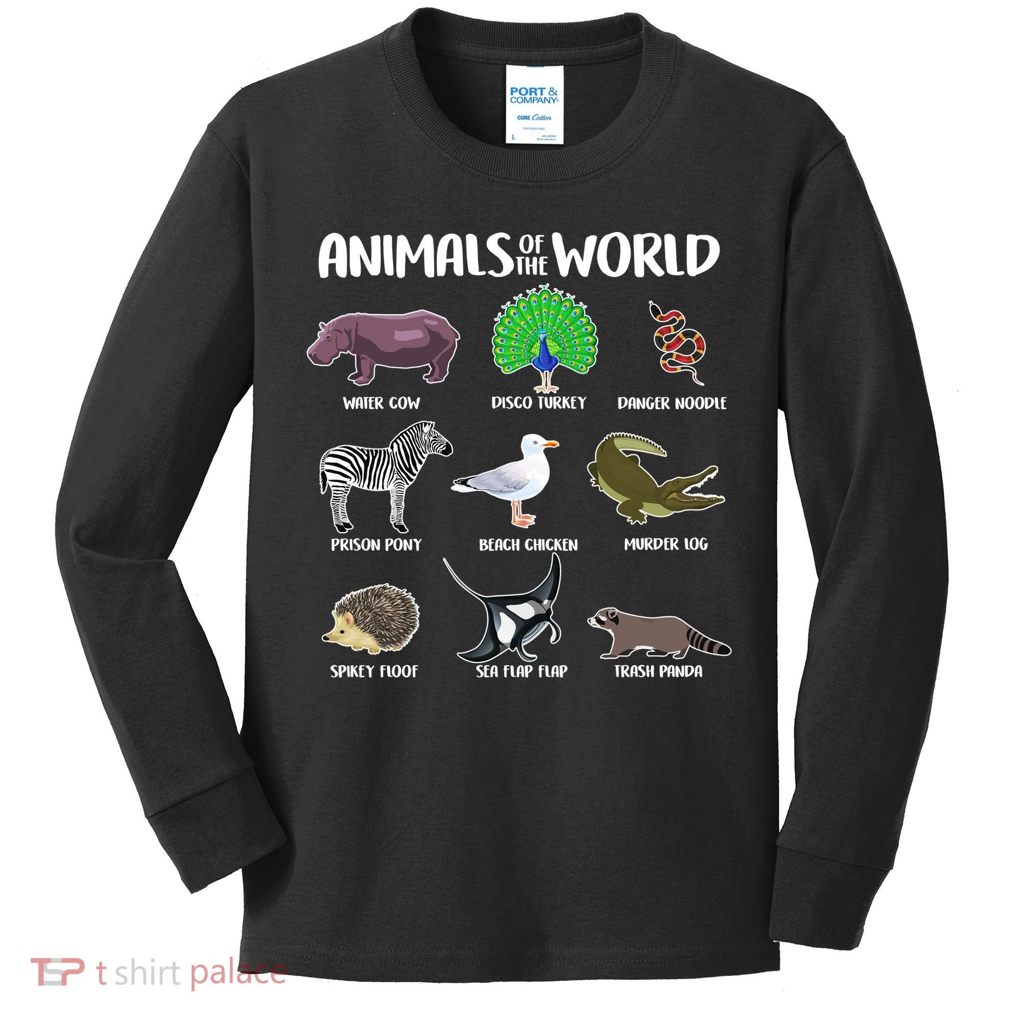 Animals Of The World Kids Long Sleeve Shirt