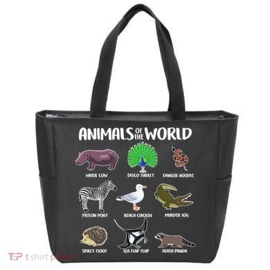 Animals Of The World Tote Bag