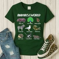 Animals Of The World Women's T-Shirt thumb 3