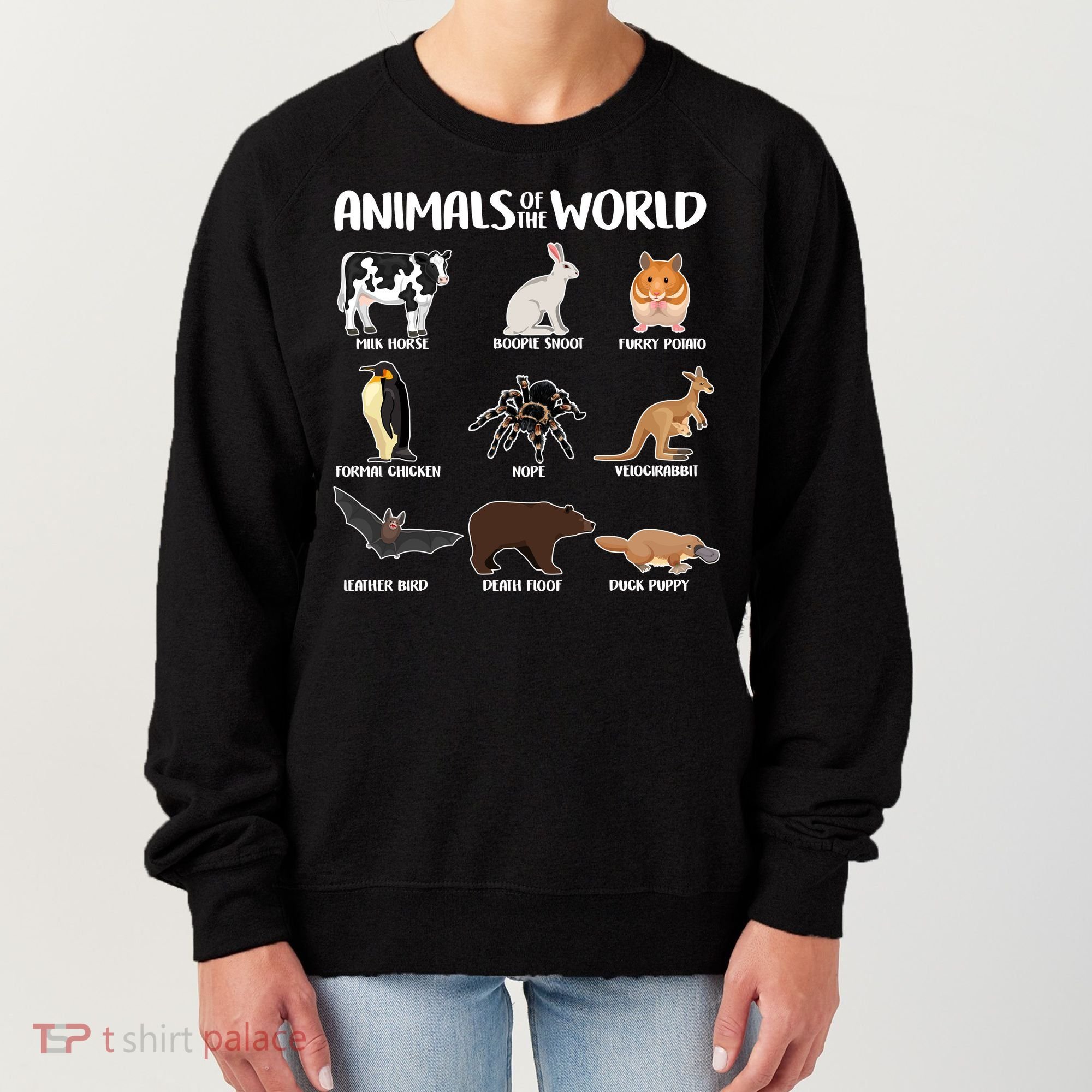Animals Of The World Funny Names Women's Sweatshirt