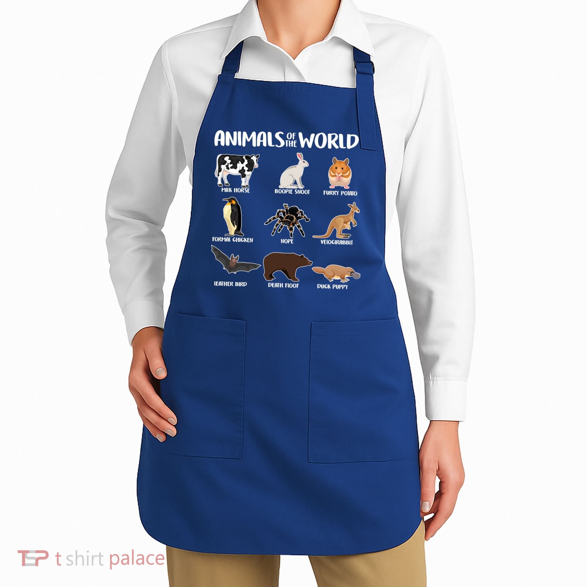 Animals Of The World Funny Names Apron