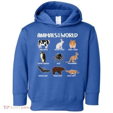 Animals Of The World Funny Names Toddler Hoodie