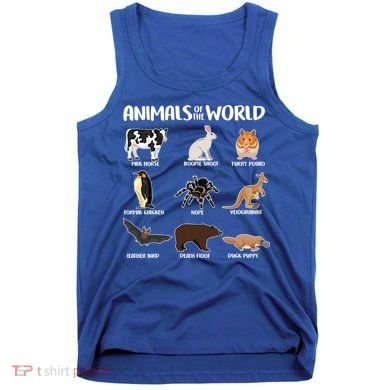 Animals Of The World Funny Names Tank Top