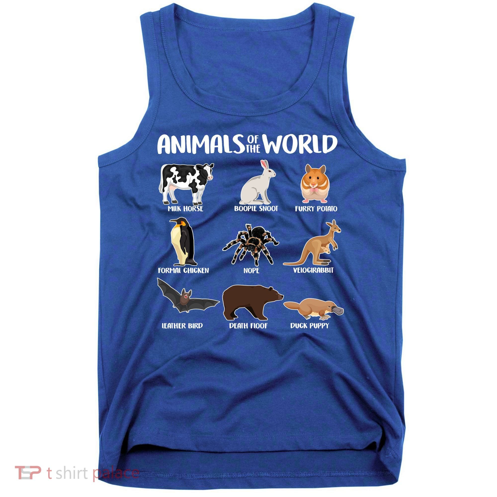 Animals Of The World Funny Names Tank Top