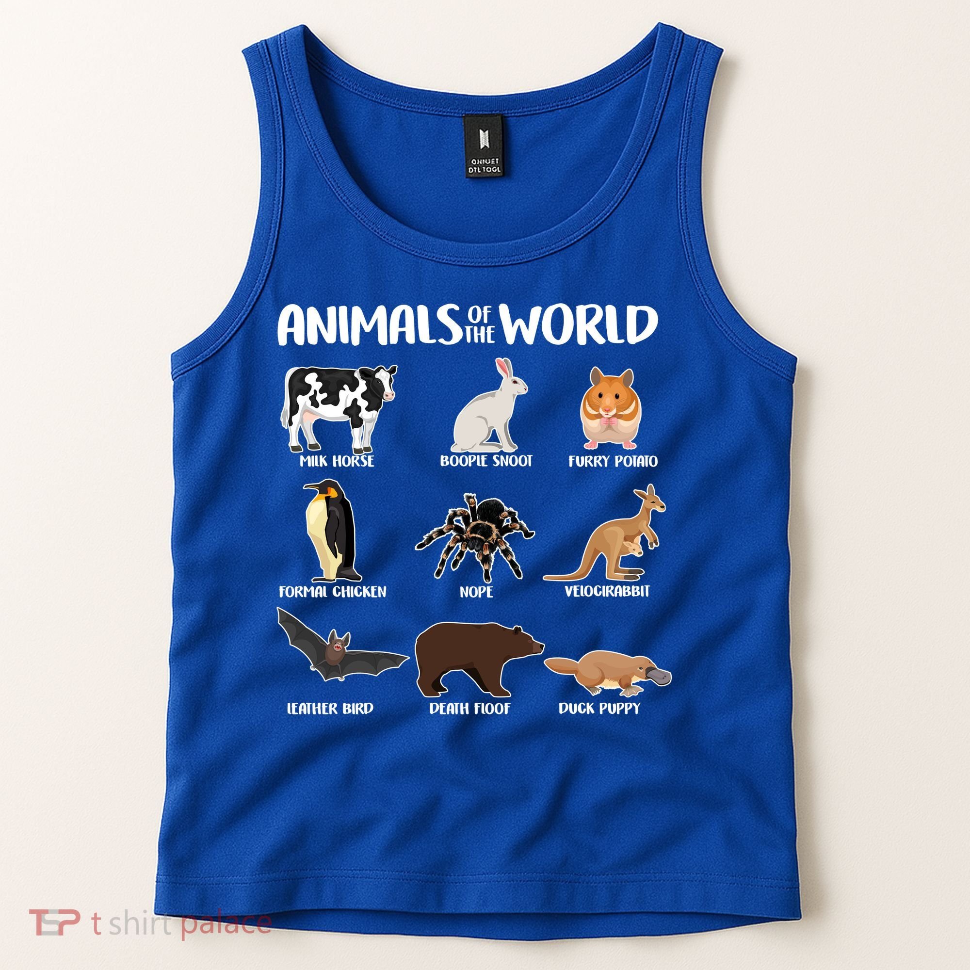 Animals Of The World Funny Names Tank Top