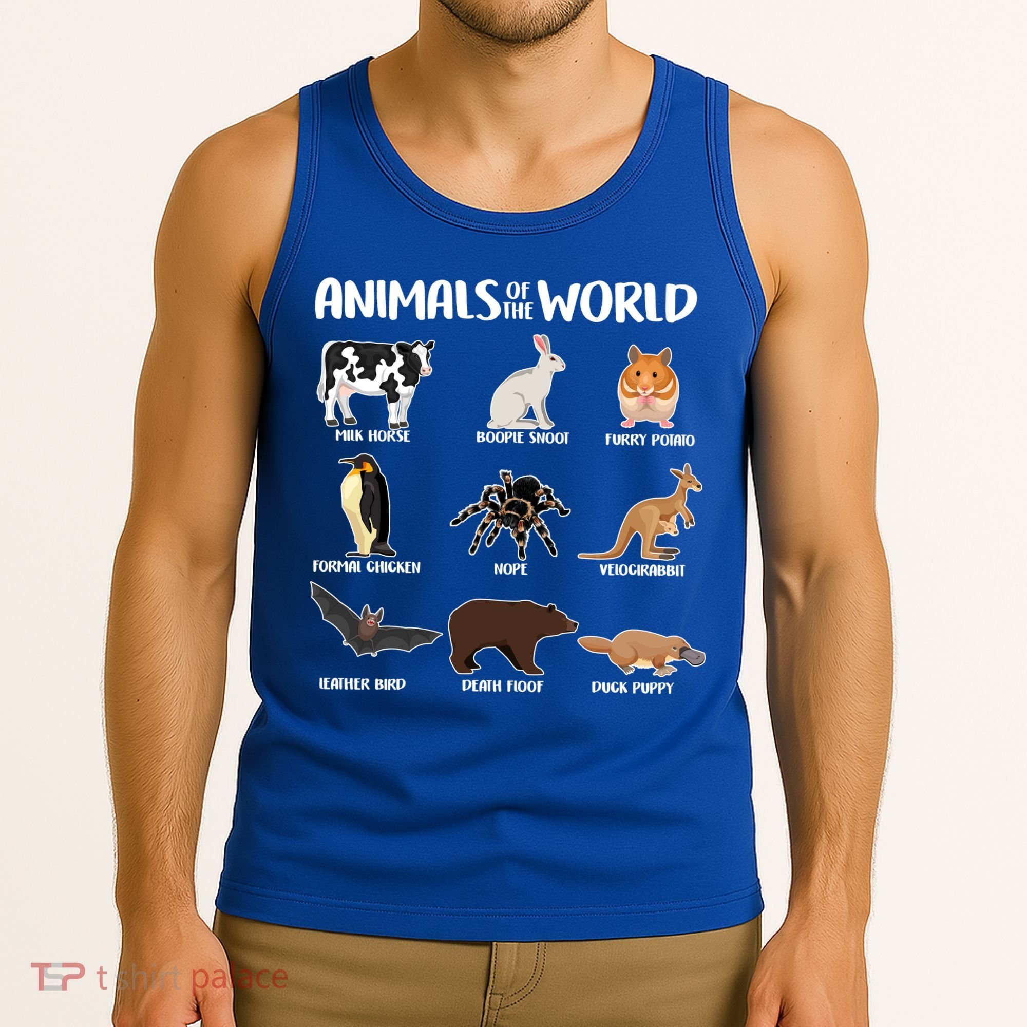 Animals Of The World Funny Names Tank Top