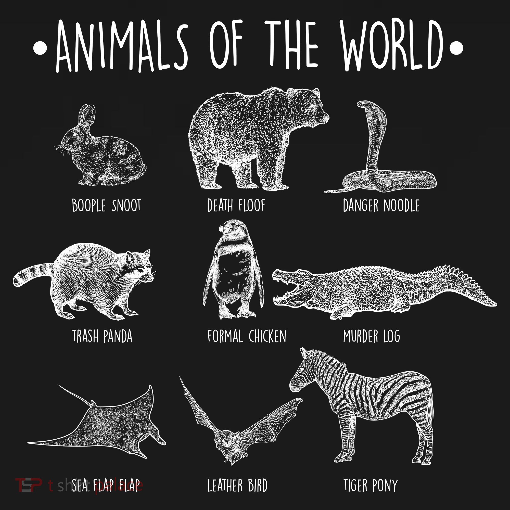 Animals Of the World Funny Wildlife T-Shirt