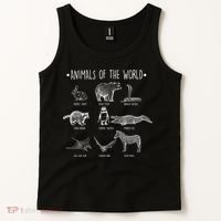 Animals Of the World Funny Wildlife Tank Top thumb 2