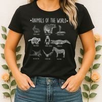 Animals Of the World Funny Wildlife Women's T-Shirt thumb 2
