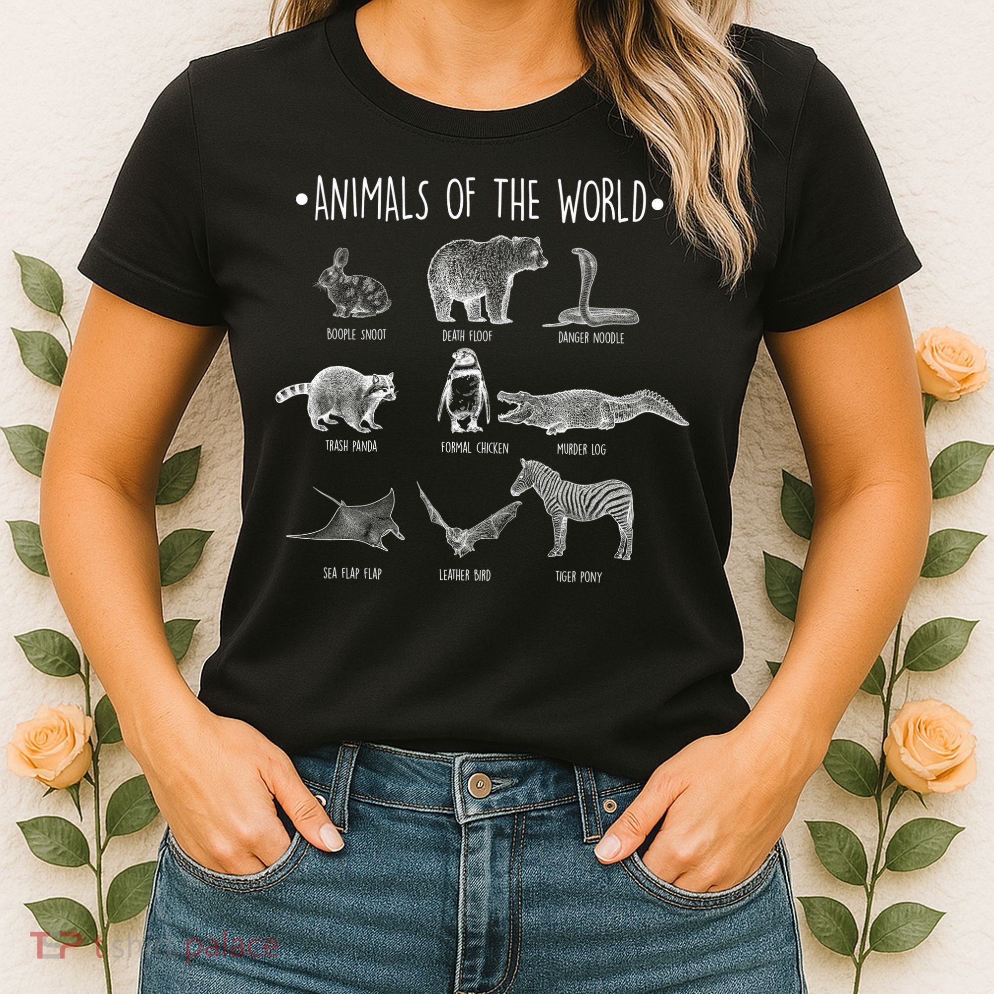 Animals Of the World Funny Wildlife Women's T-Shirt