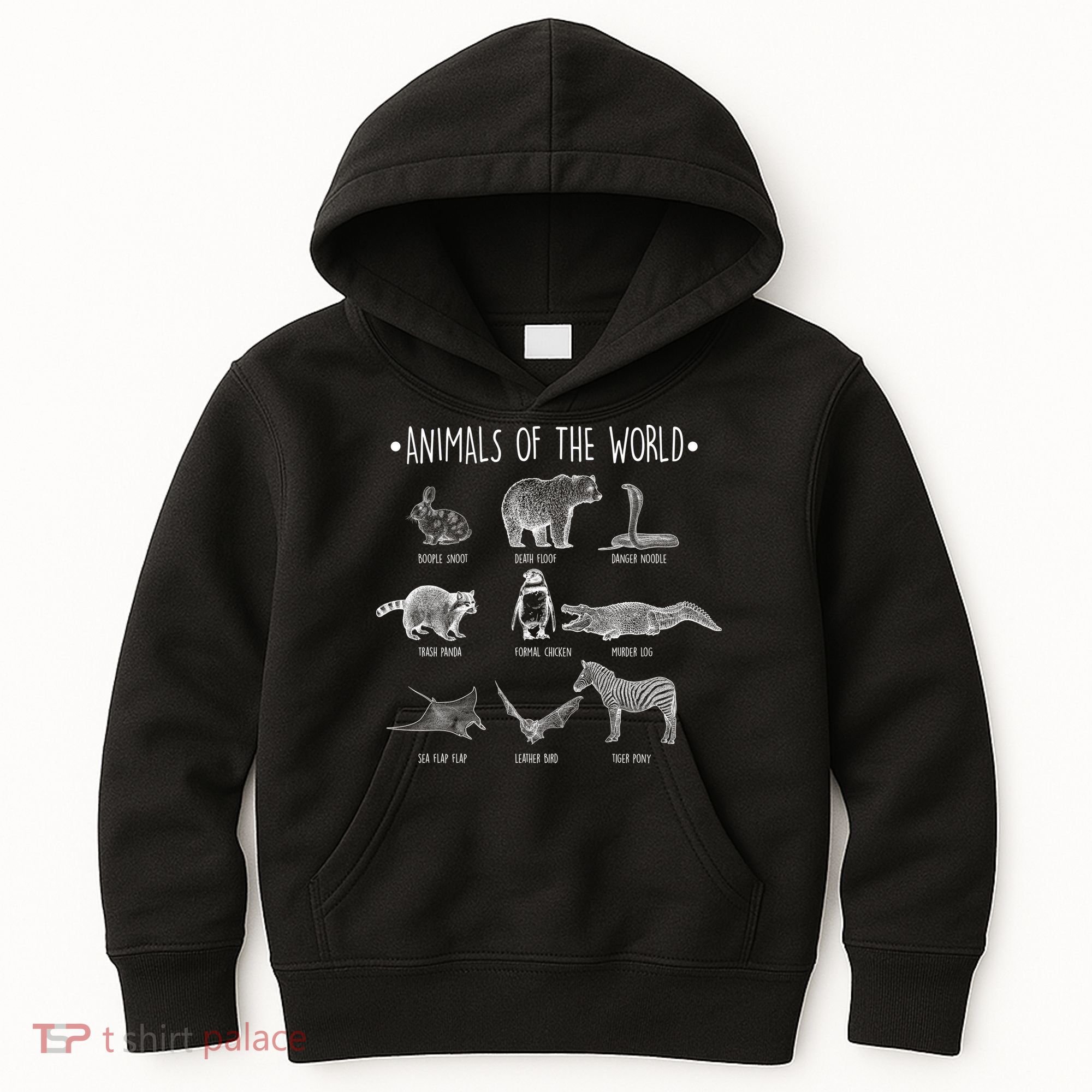 Animals Of the World Funny Wildlife Kids Hoodie
