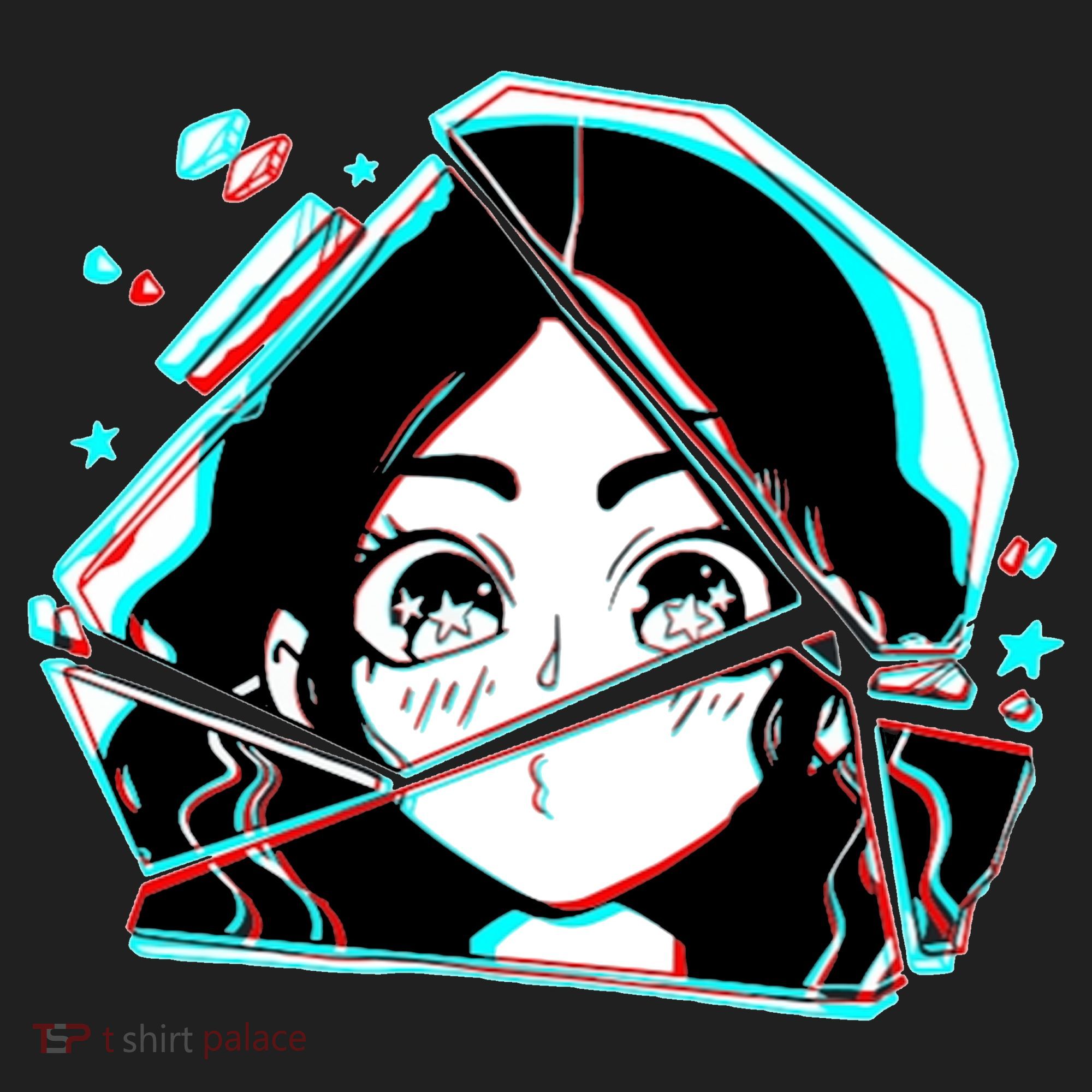 Anime Broken Glass Sparkle Eyes Women's Sweatshirt