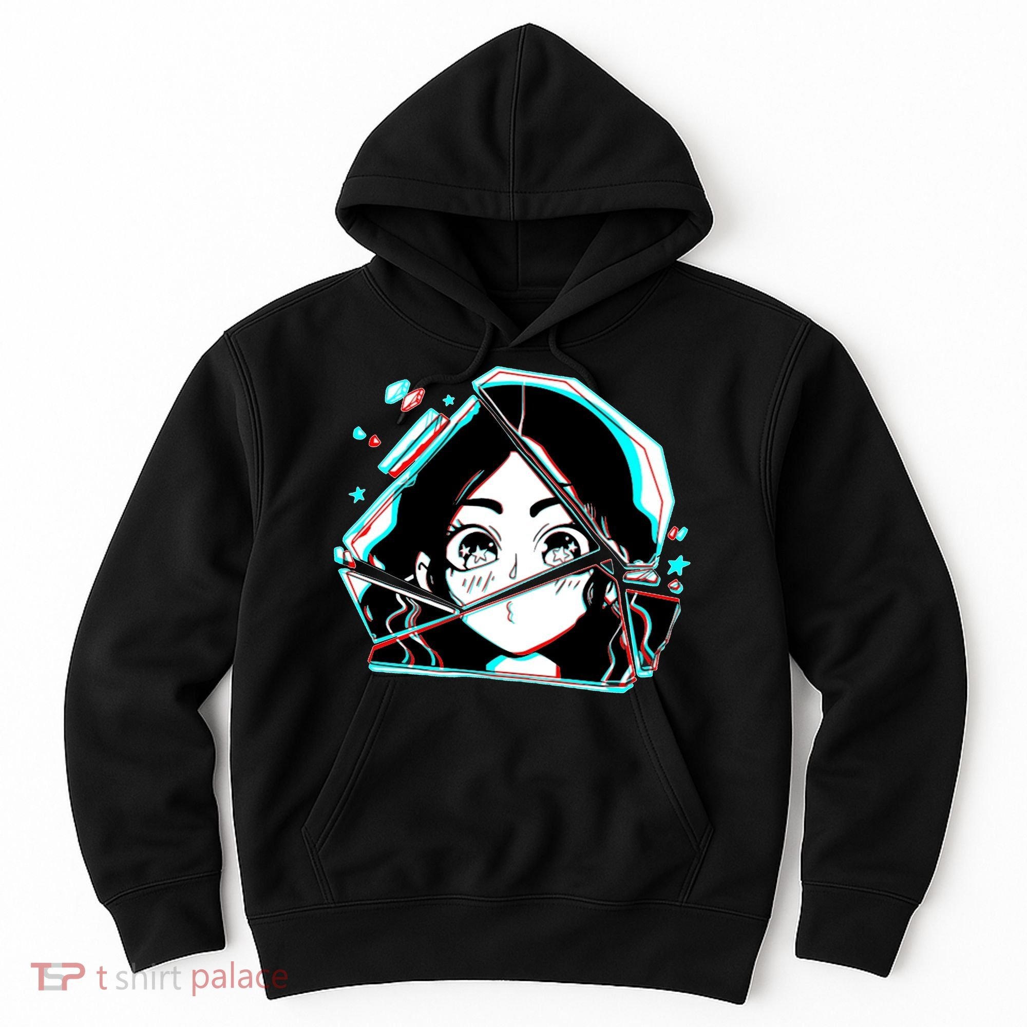 Anime Broken Glass Sparkle Eyes Hoodie