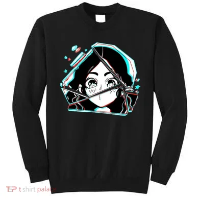 Anime Broken Glass Sparkle Eyes Sweatshirt
