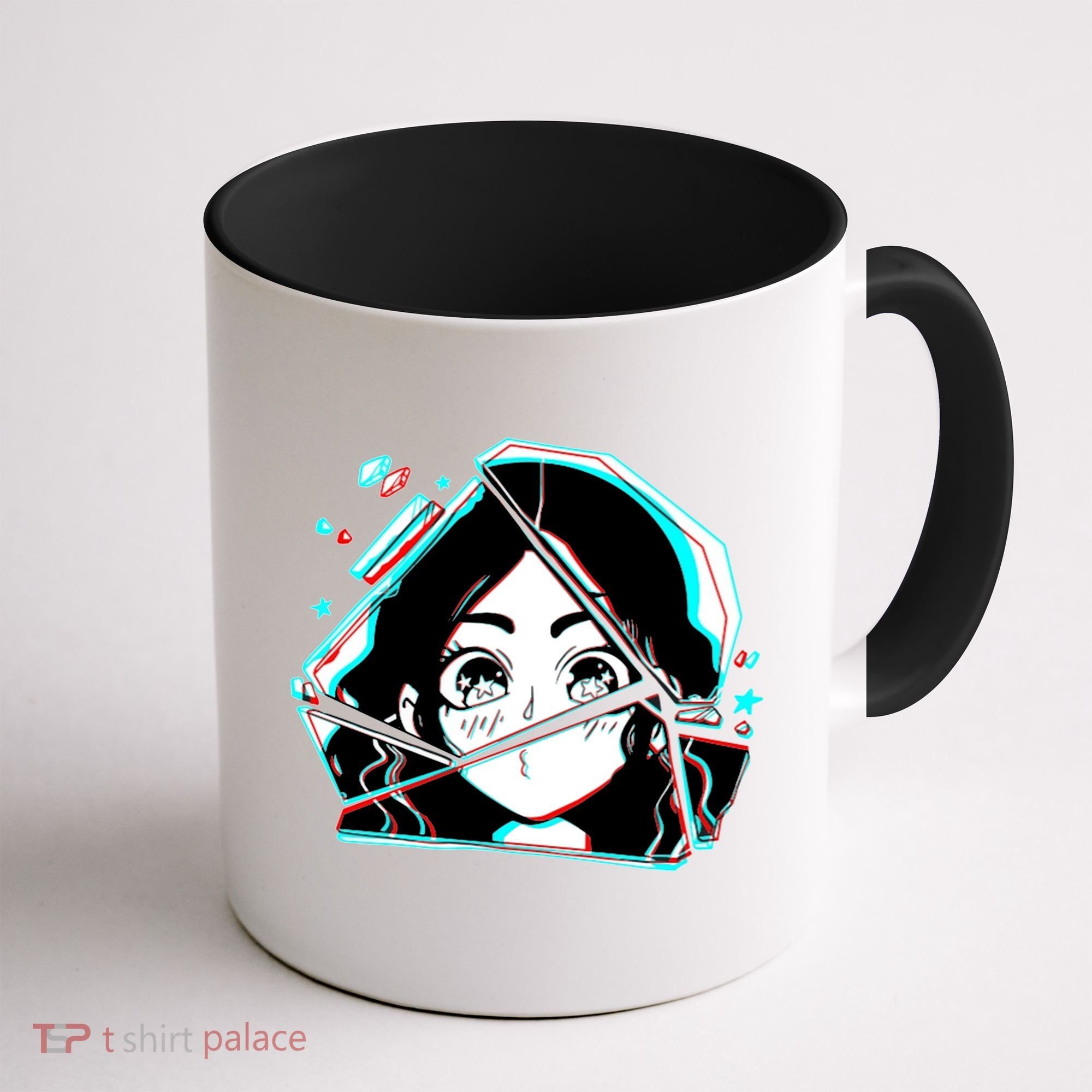 Anime Broken Glass Sparkle Eyes Coffee Mug