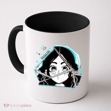 Anime Broken Glass Sparkle Eyes Coffee Mug