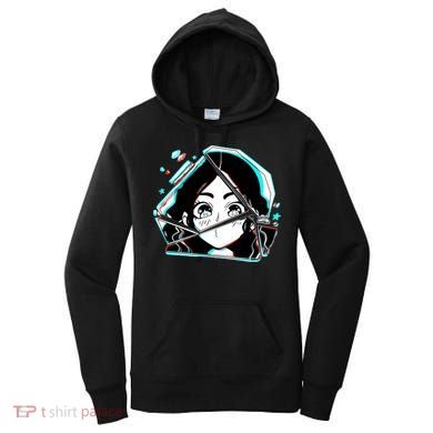Anime Broken Glass Sparkle Eyes Women's Hoodie