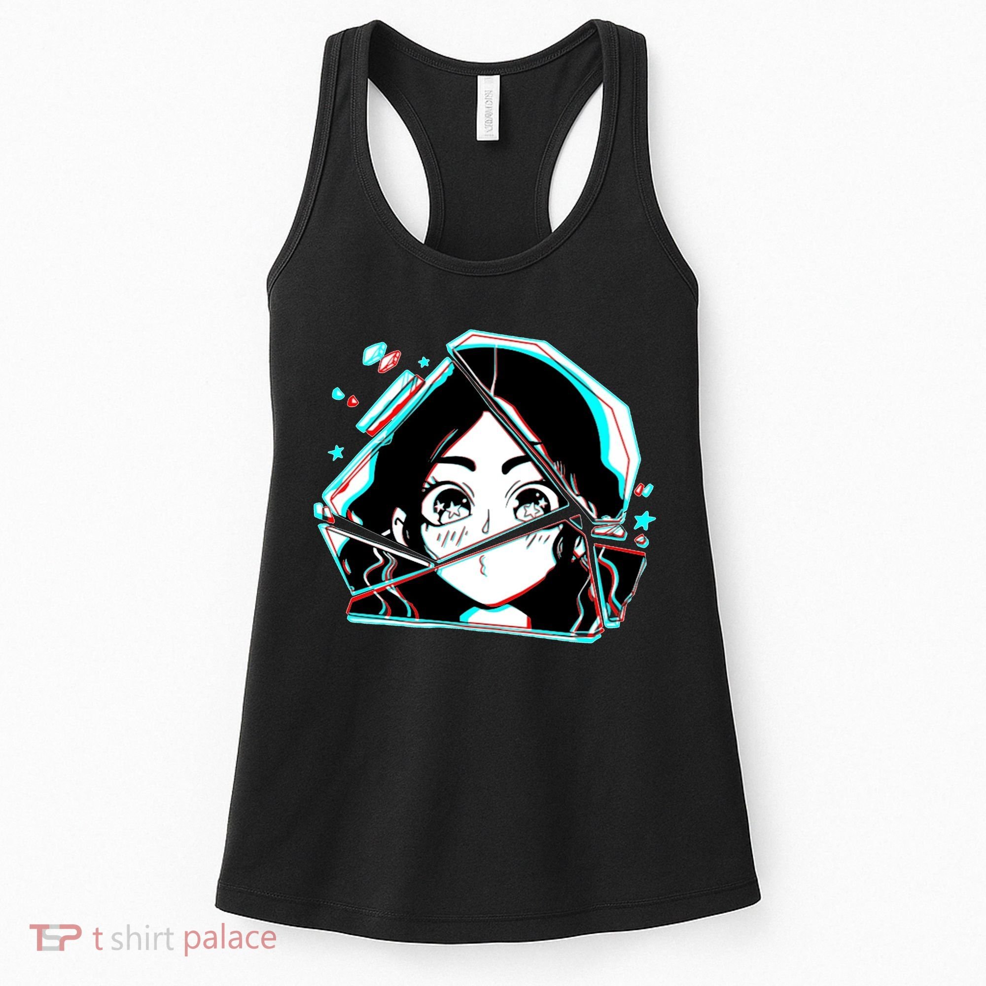 Anime Broken Glass Sparkle Eyes Women's Tank Top