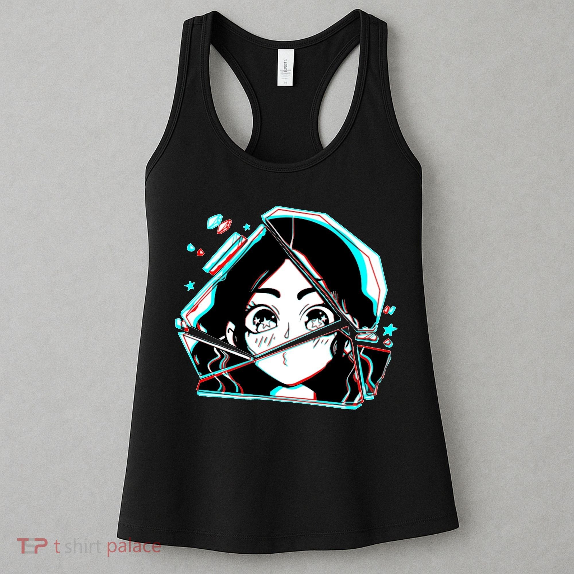 Anime Broken Glass Sparkle Eyes Women's Tank Top