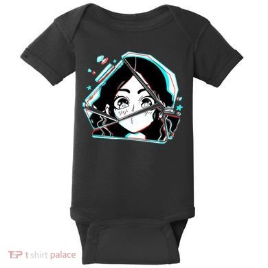 Anime Broken Glass Sparkle Eyes Baby Bodysuit