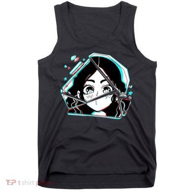 Anime Broken Glass Sparkle Eyes Tank Top