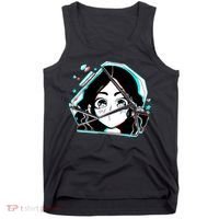 Anime Broken Glass Sparkle Eyes Tank Top thumb 0