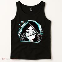 Anime Broken Glass Sparkle Eyes Tank Top thumb 2