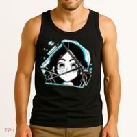 Anime Broken Glass Sparkle Eyes Tank Top thumb 3