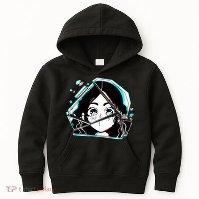 Anime Broken Glass Sparkle Eyes Kids Hoodie