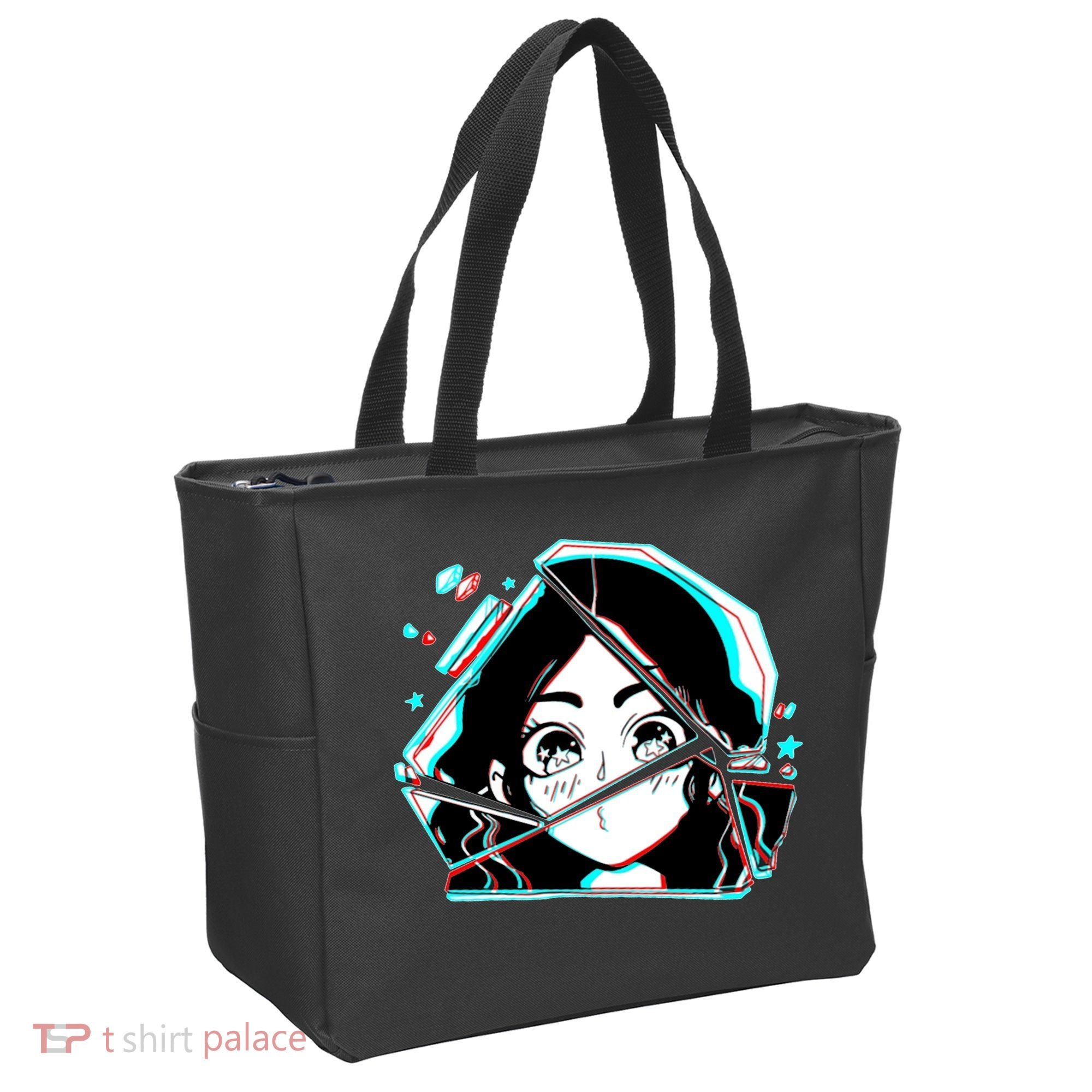 Anime Broken Glass Sparkle Eyes Tote Bag