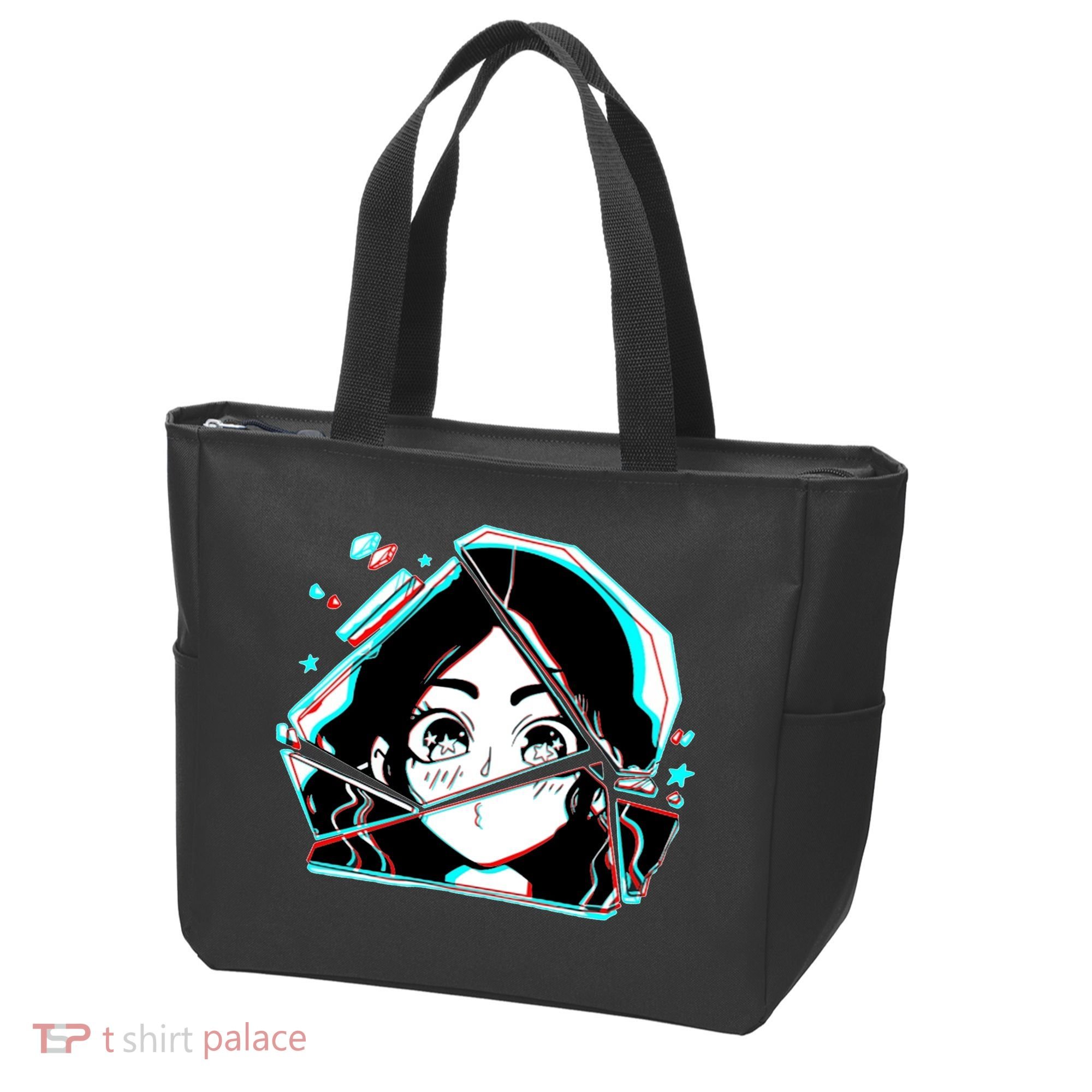 Anime Broken Glass Sparkle Eyes Tote Bag