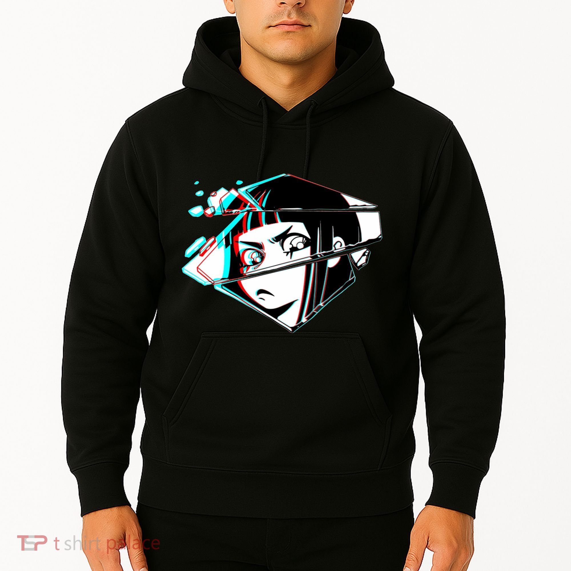 Anime Eyes Broken Glass Hoodie