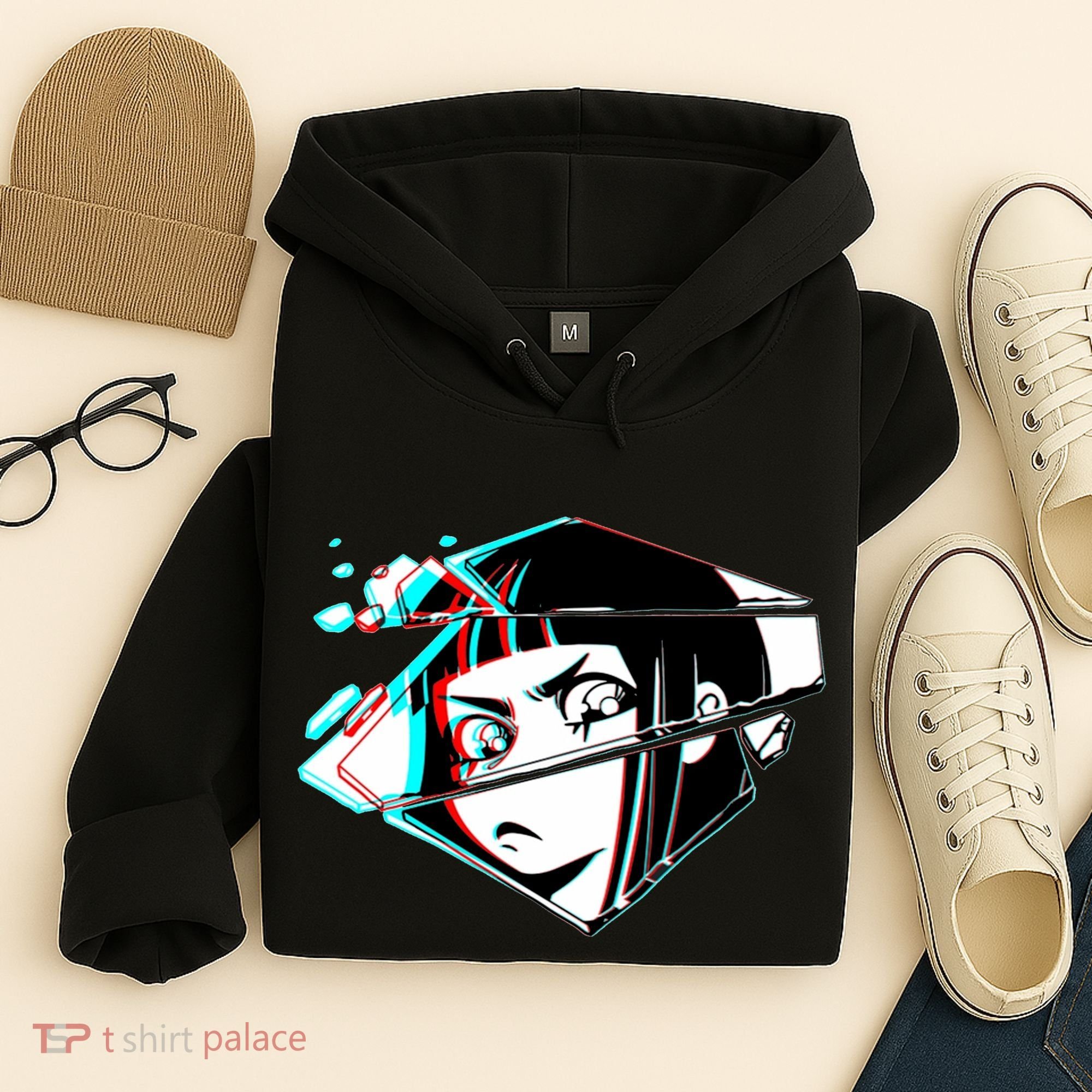 Anime Eyes Broken Glass Hoodie